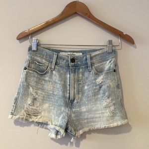 Abercrombie High Rise Destructed Shorts